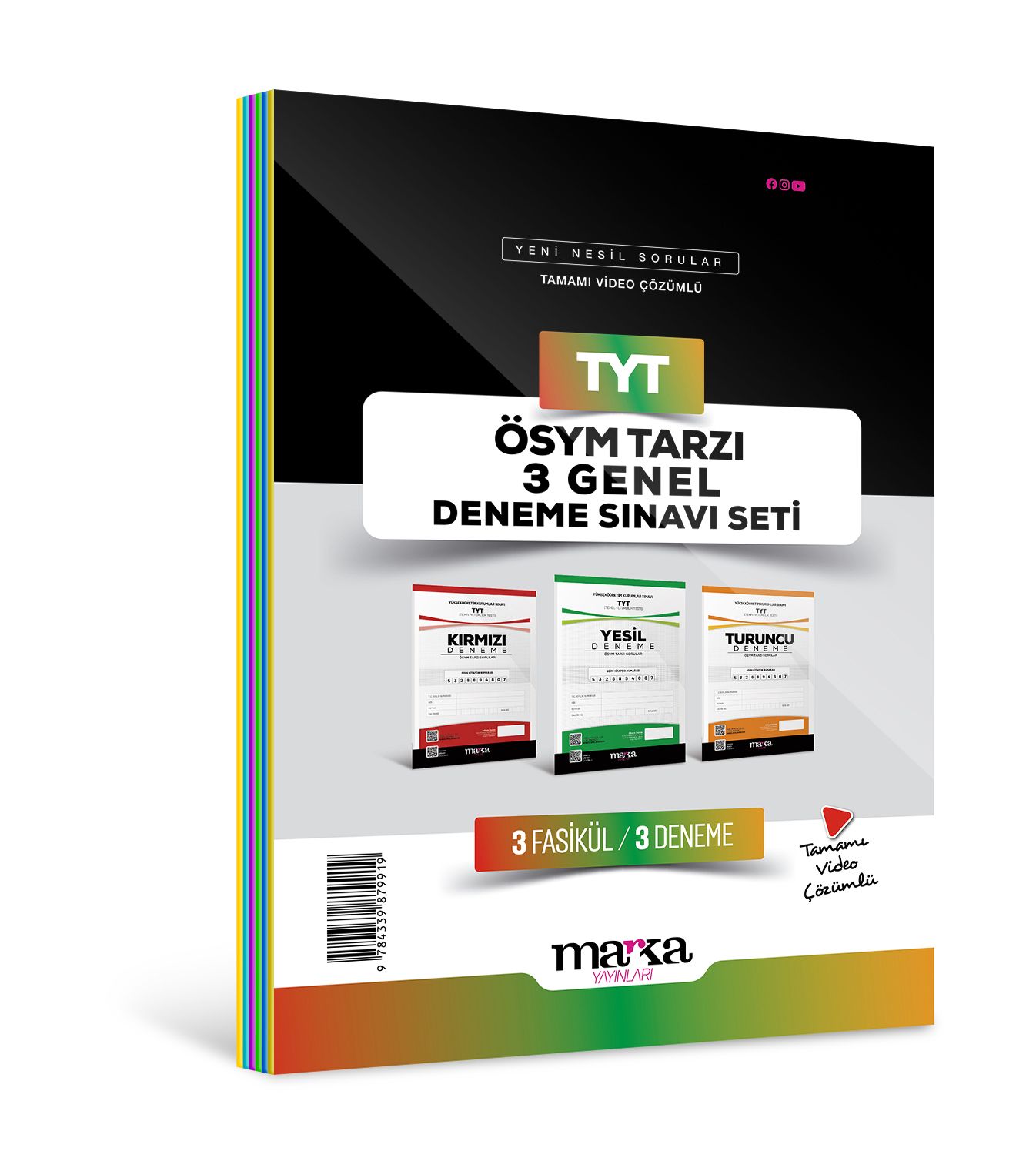 2026 TYT ÖSYM Tarzı 3 Genel Deneme Sınavı Seti Tamamı Video Çözümlü Marka Yayınları